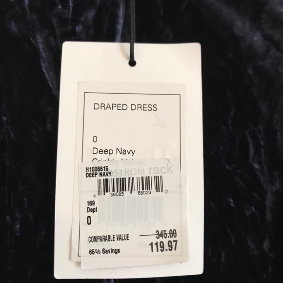 Deep Navy Draped Dress - Picture 6 of 6